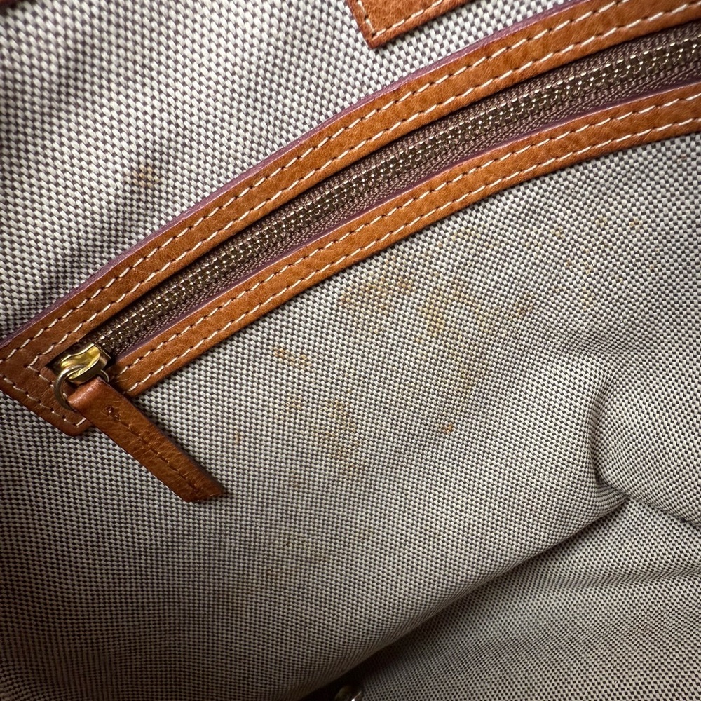 Dooney & Bourke Cognac Brown Florentine Leather Hobo Bag - Picture 11 of 12